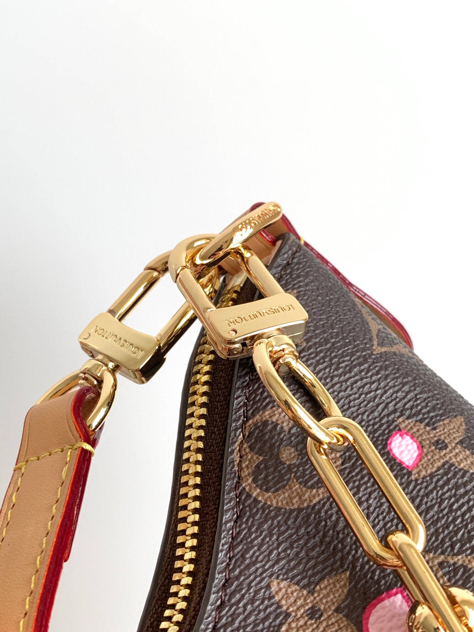 CH 2026 FLORAL CHAIN HOBO BROWN