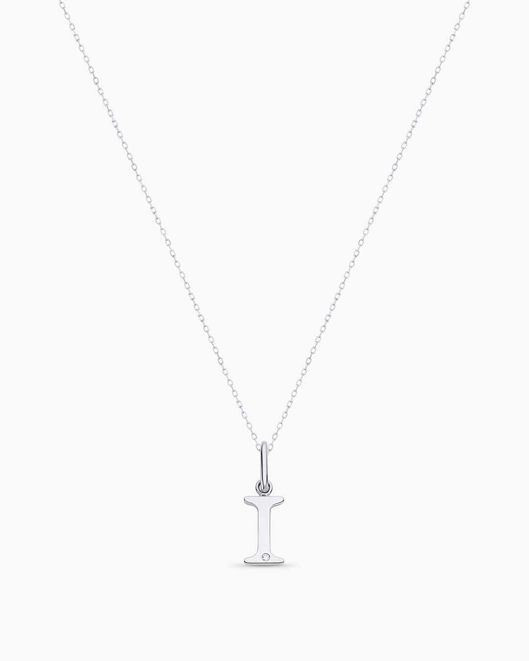 Diamond Vintage Alphabet Charm Necklace
