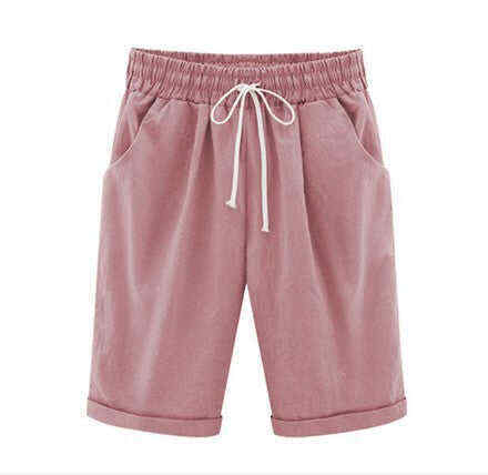 Colorful Plus Size Pockets Casual Shorts