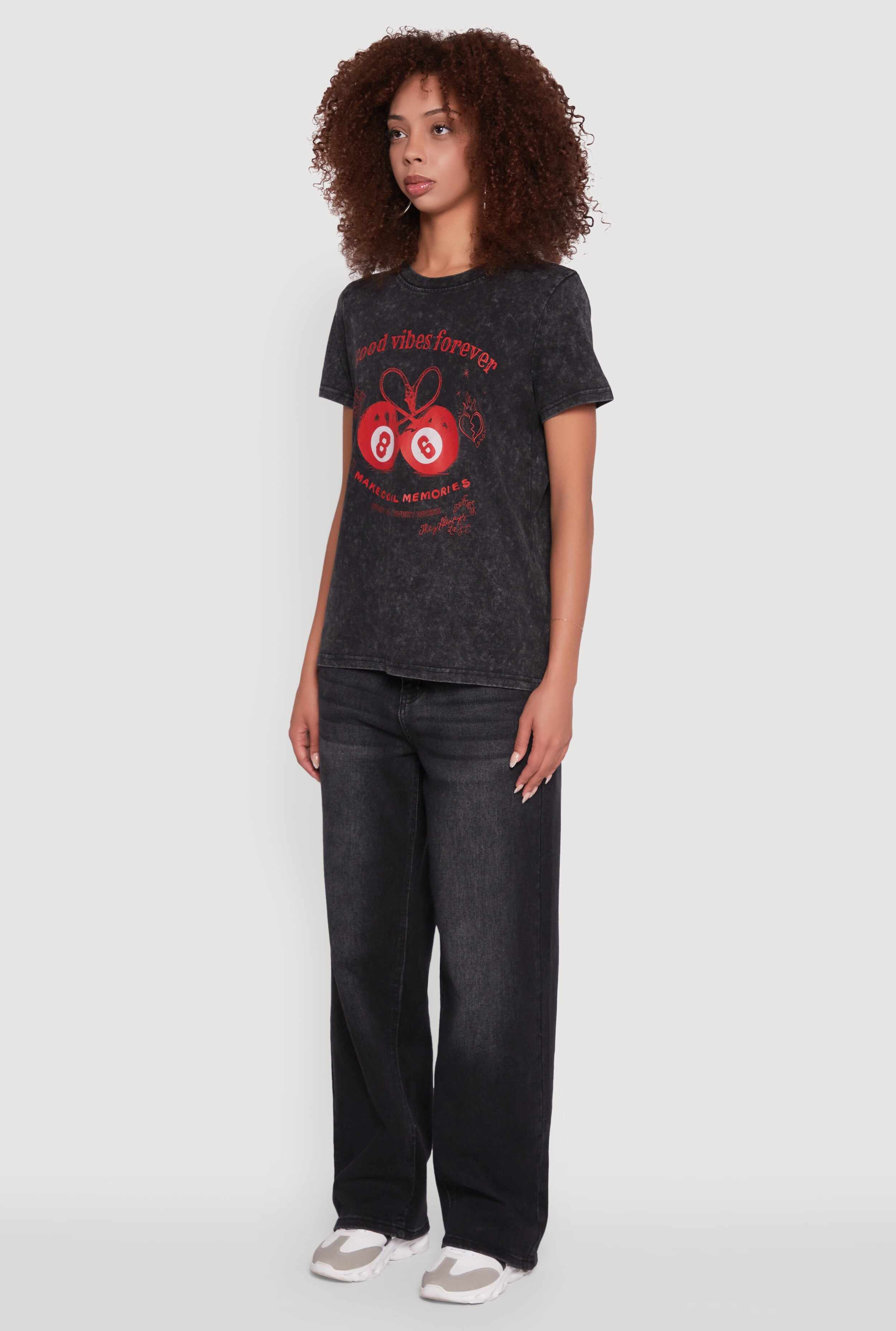 Mineral Wash Good Vibes Forever Graphic Tee