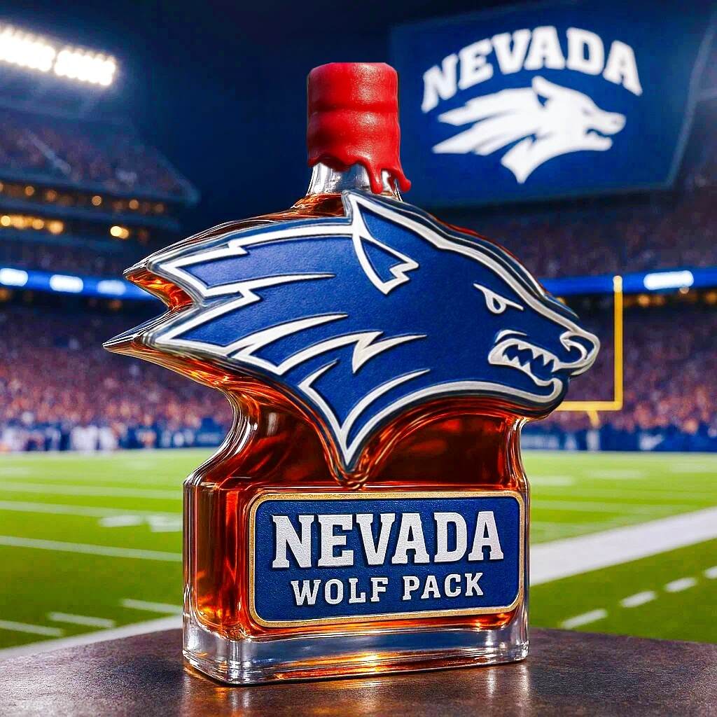 Nevada Wolf Pack Whiskey Bottle