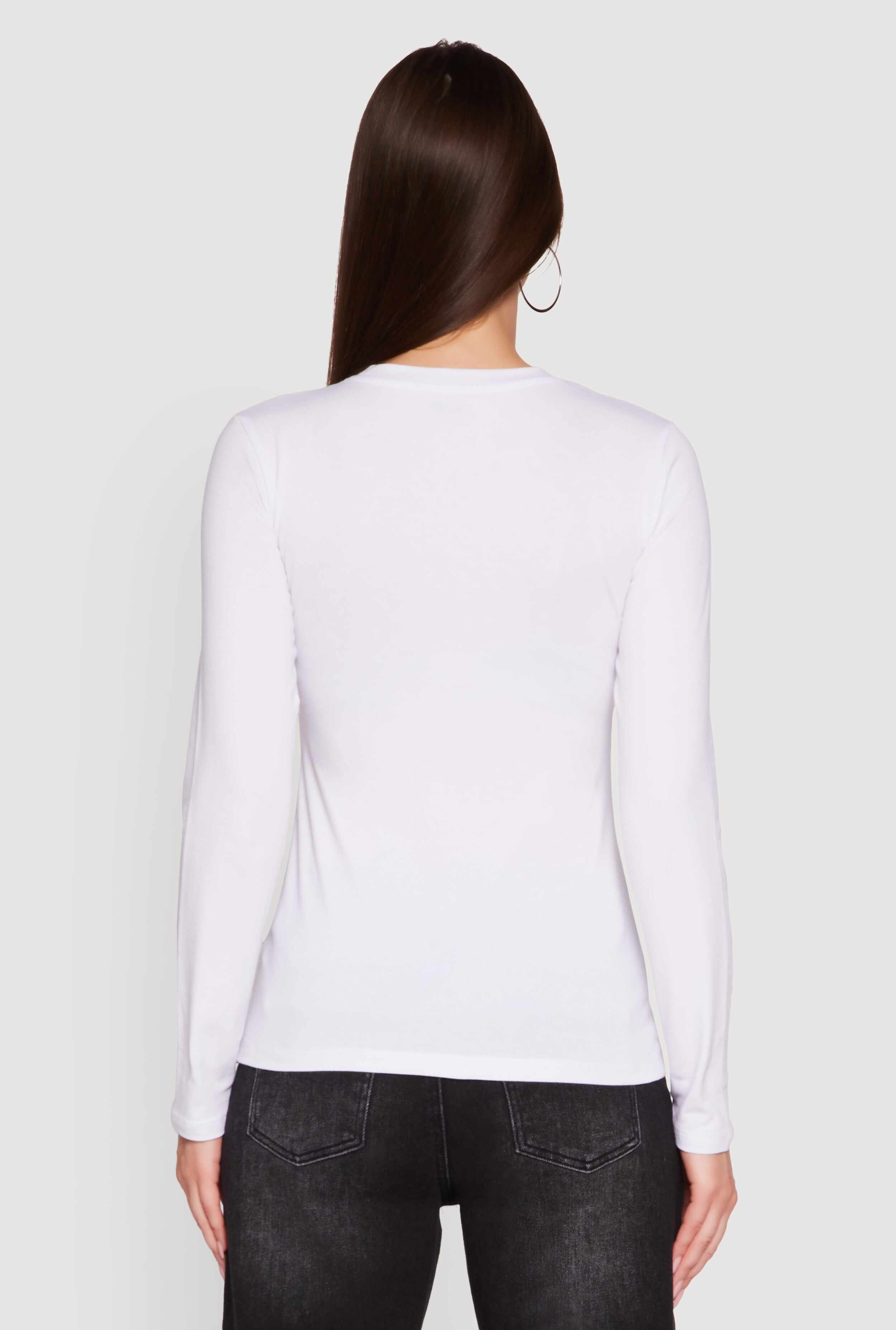 Long Sleeve Basic Crew Neck T-Shirt