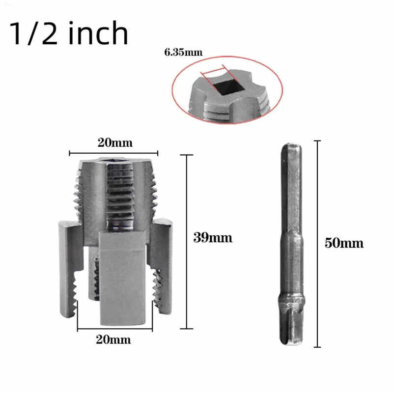 2 Pack PVC Pipe Threader 1/2 and 3/4