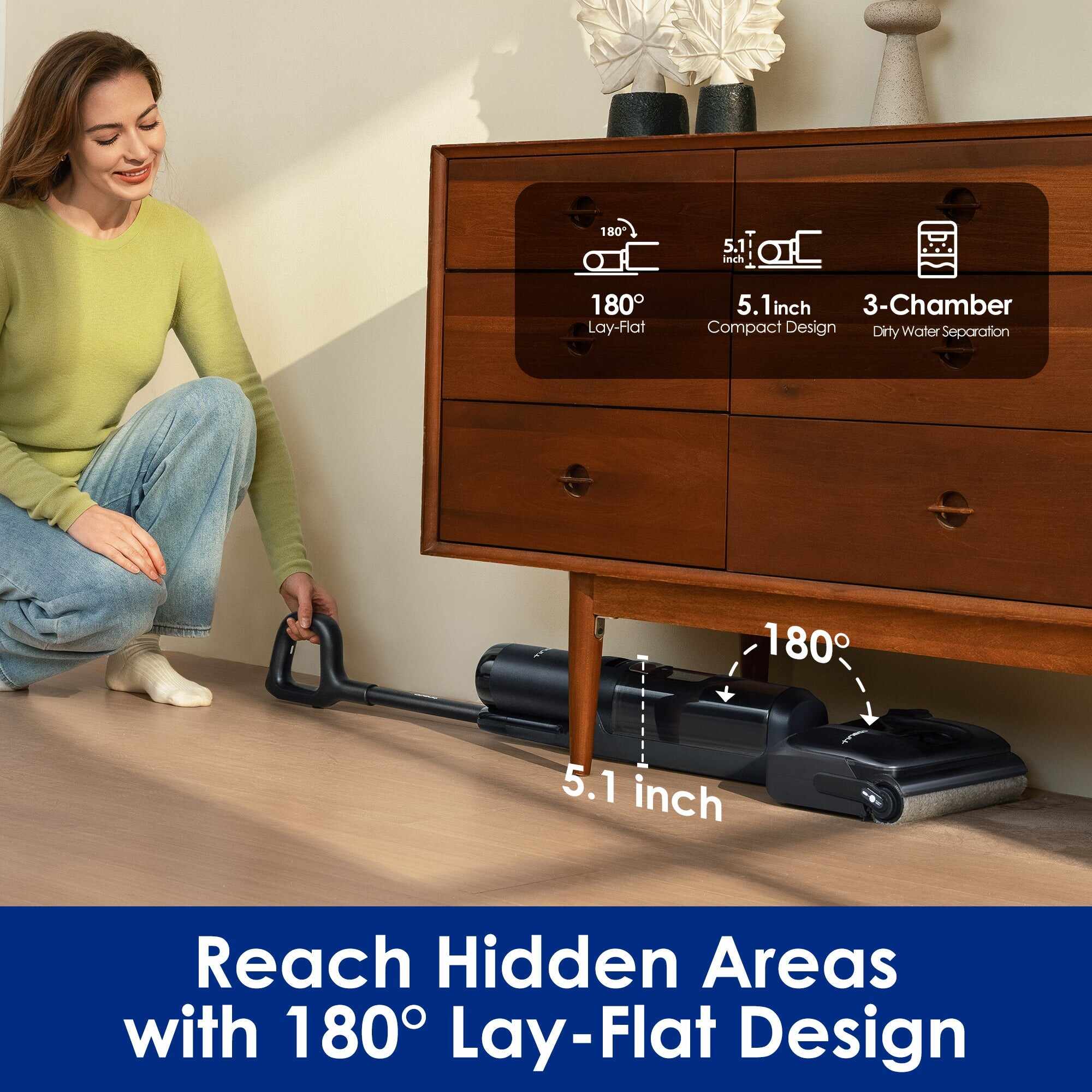 Tineco FLOOR ONE S7 Stretch Ultra Cordless Wet Dry Vacuum Cleaner