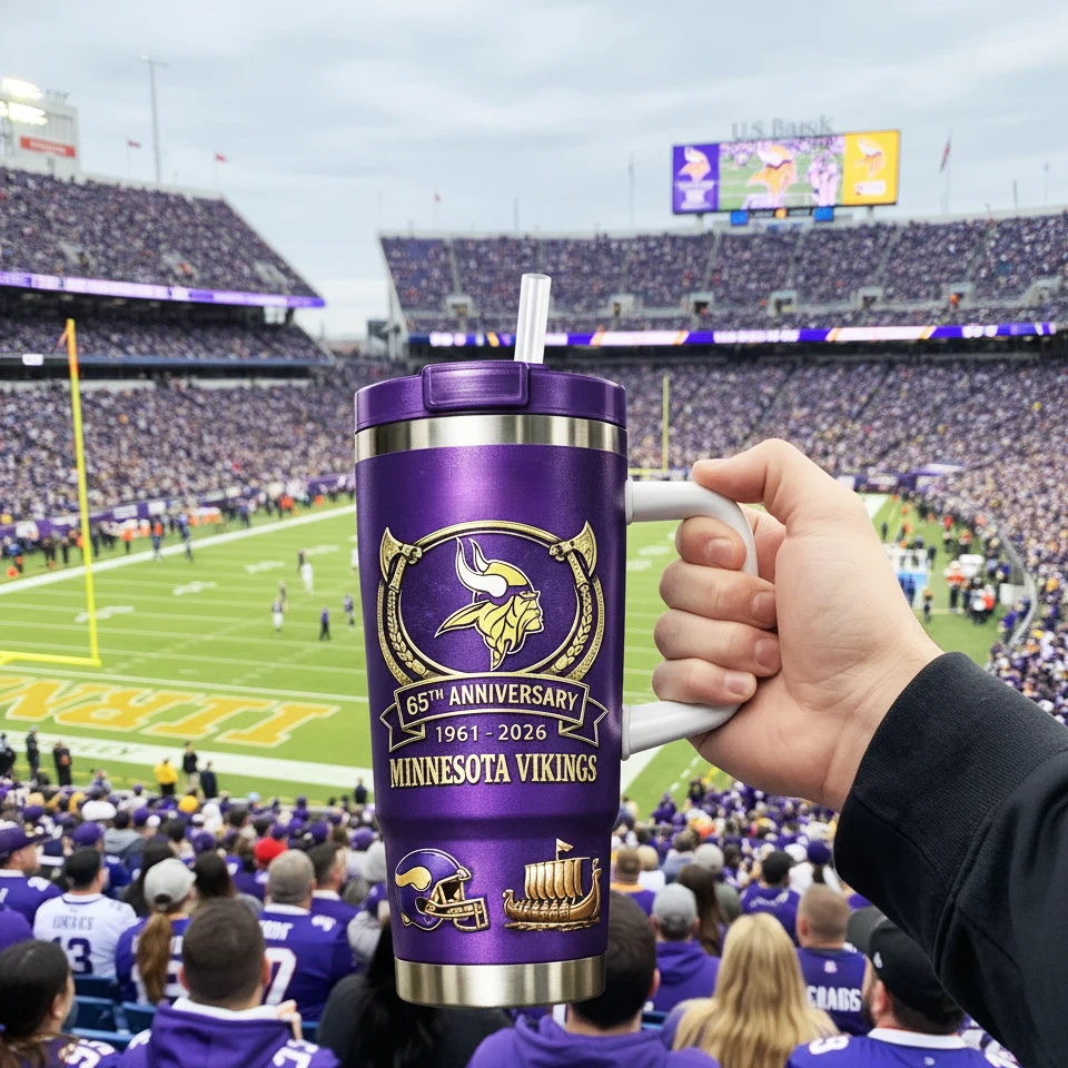 Minnesota Vikings 65th Anniversary Commemorative Tumbler