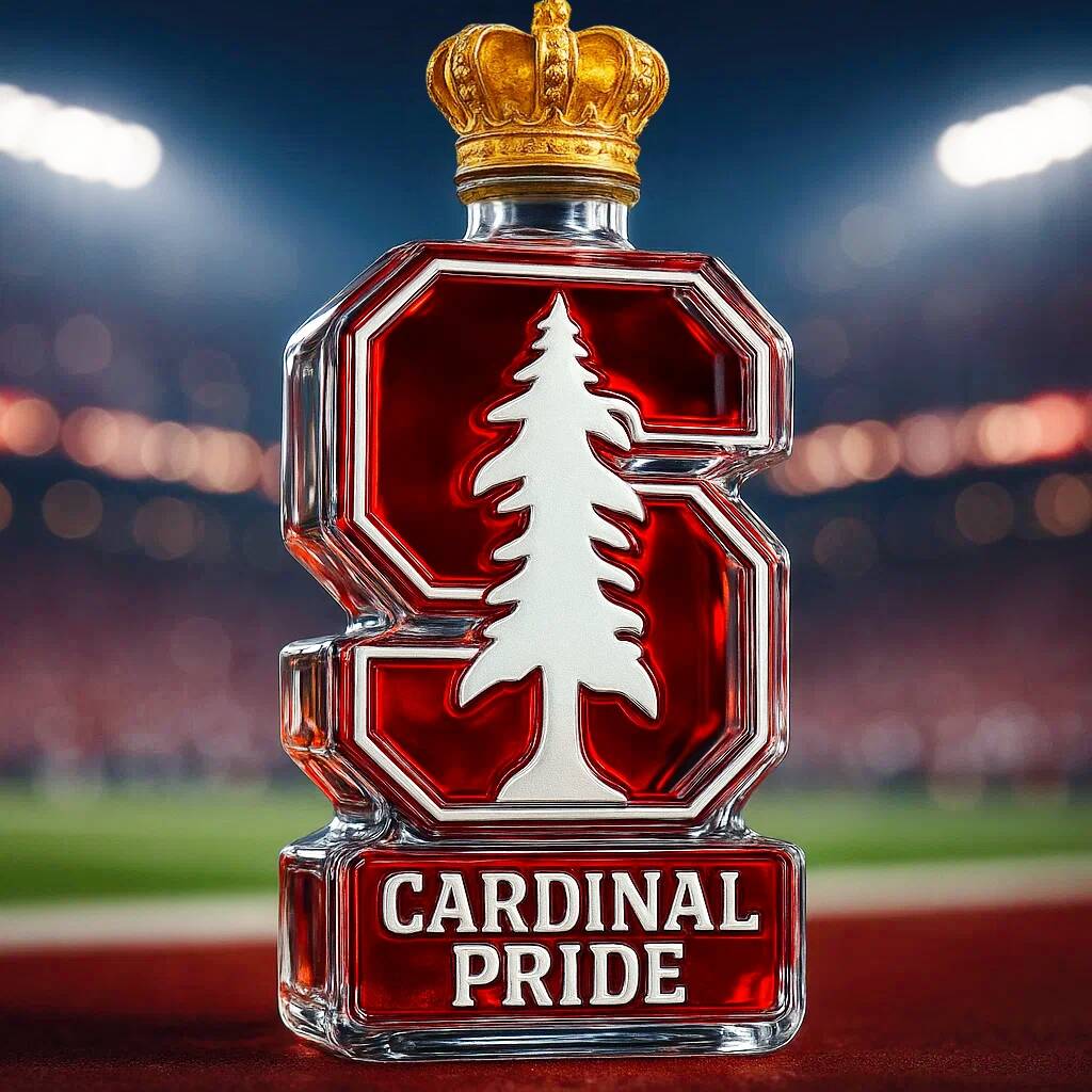 Stanford Cardinal Whiskey Bottle