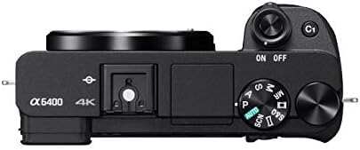 Sony Alpha a6400 Mirrorless Camera: Compact APS-C Interchangeable Lens Digital Camera with Real-Time Eye Auto Focus, 4K Video, Flip Screen & 16-50mm Lens - E Mount Compatible - ILCE-6400L/B, Black