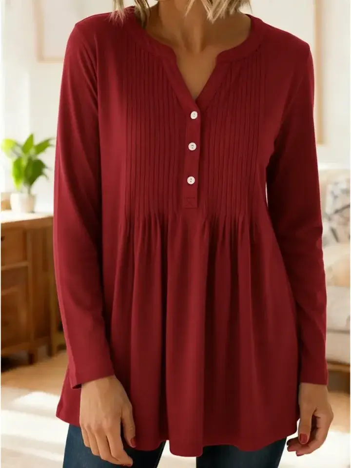 🔥Summer Arrivals🌟Women's Cozy Stretchy Knitted Pleated Cotton Top