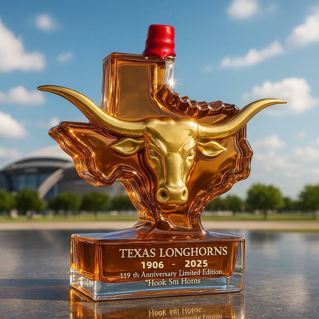 Texas Longhorns 119th Anniversary Whiskey Bottle