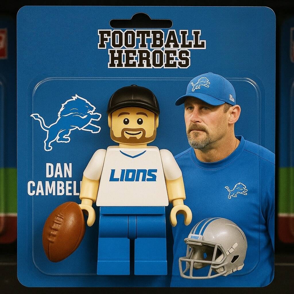 Detroit Lions Football Heroes Minifigure