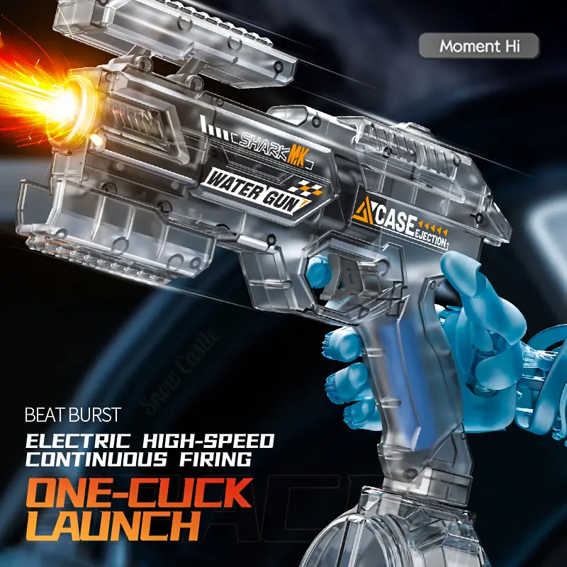 LED Electric Water Blaster with Space Energy Ring Design, High-pressure & Long-range, Large Capacit【Safe & Harmless Water Gun Toy】