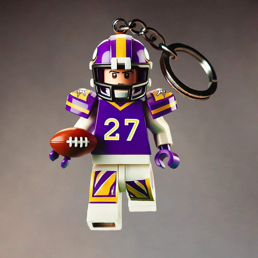 Football Team Building Set Kit Keychain