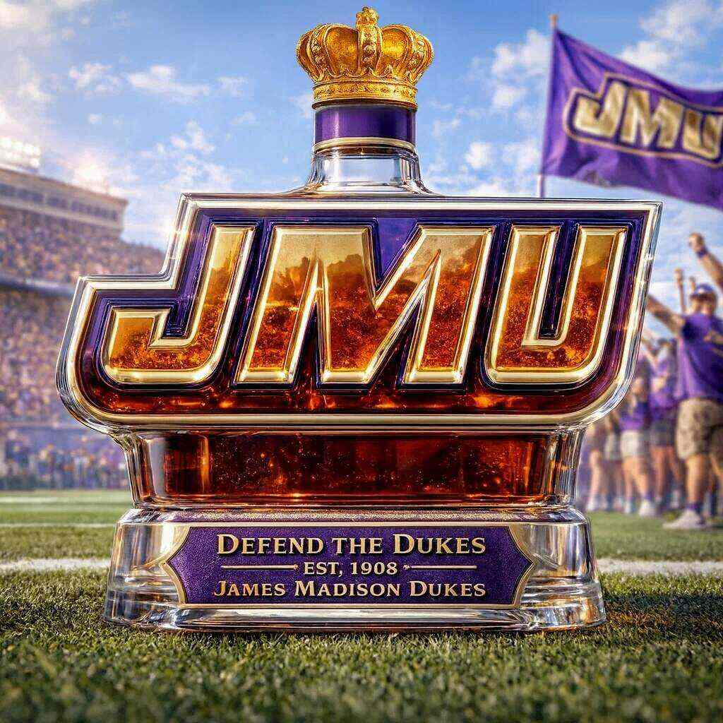 JMU DUKES Limited Edition Whiskey Bottle