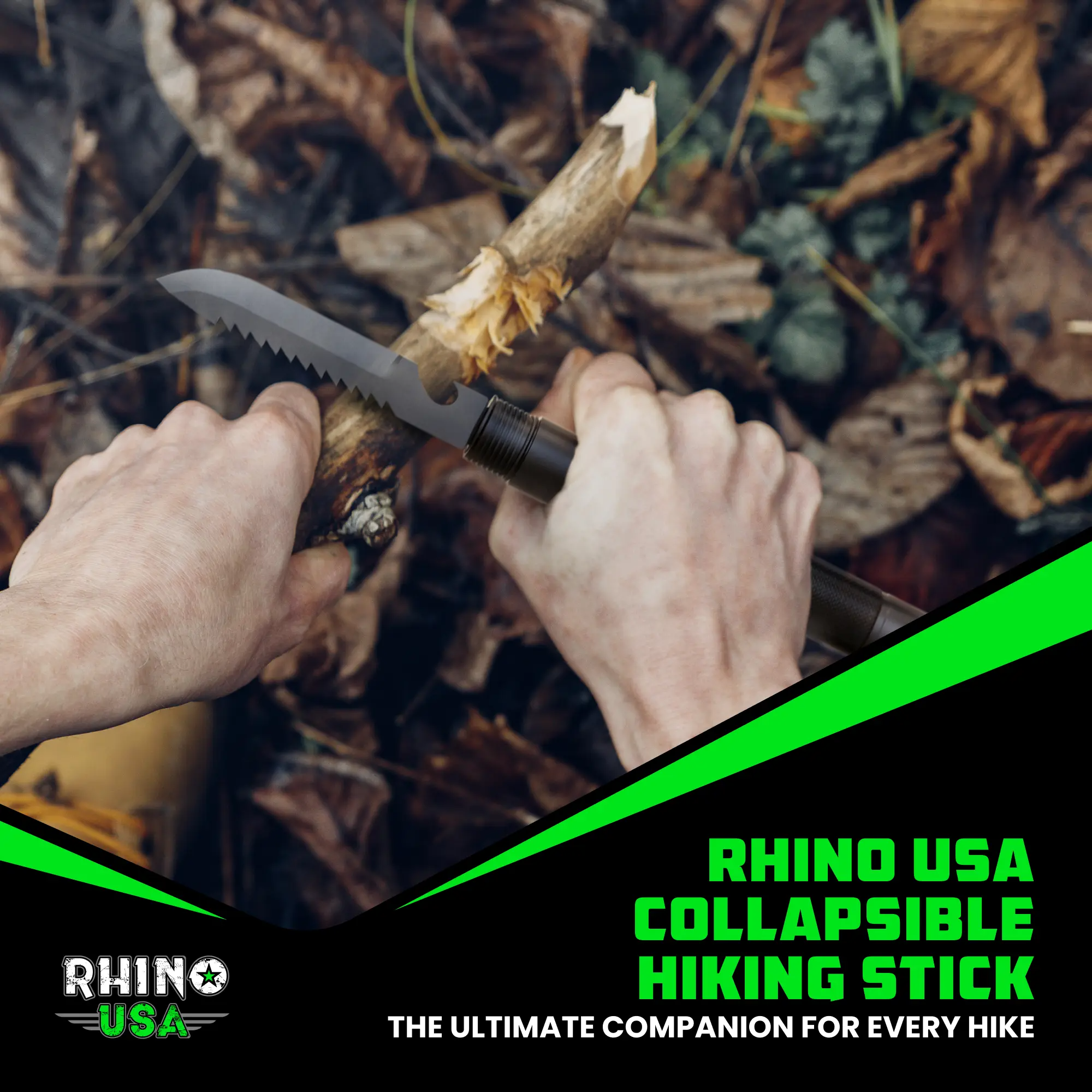 Hiking Stick – Essential Camping Gear for Hiking & Trekking – Durable Walking Stick for Outdoor Adventures, Travel Accessories