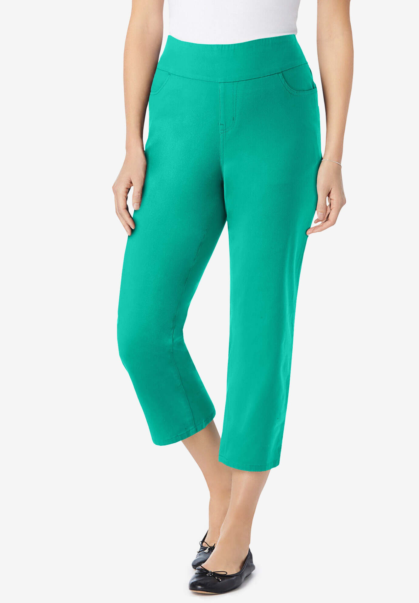 Flex-Fit Pull-On Denim Capri