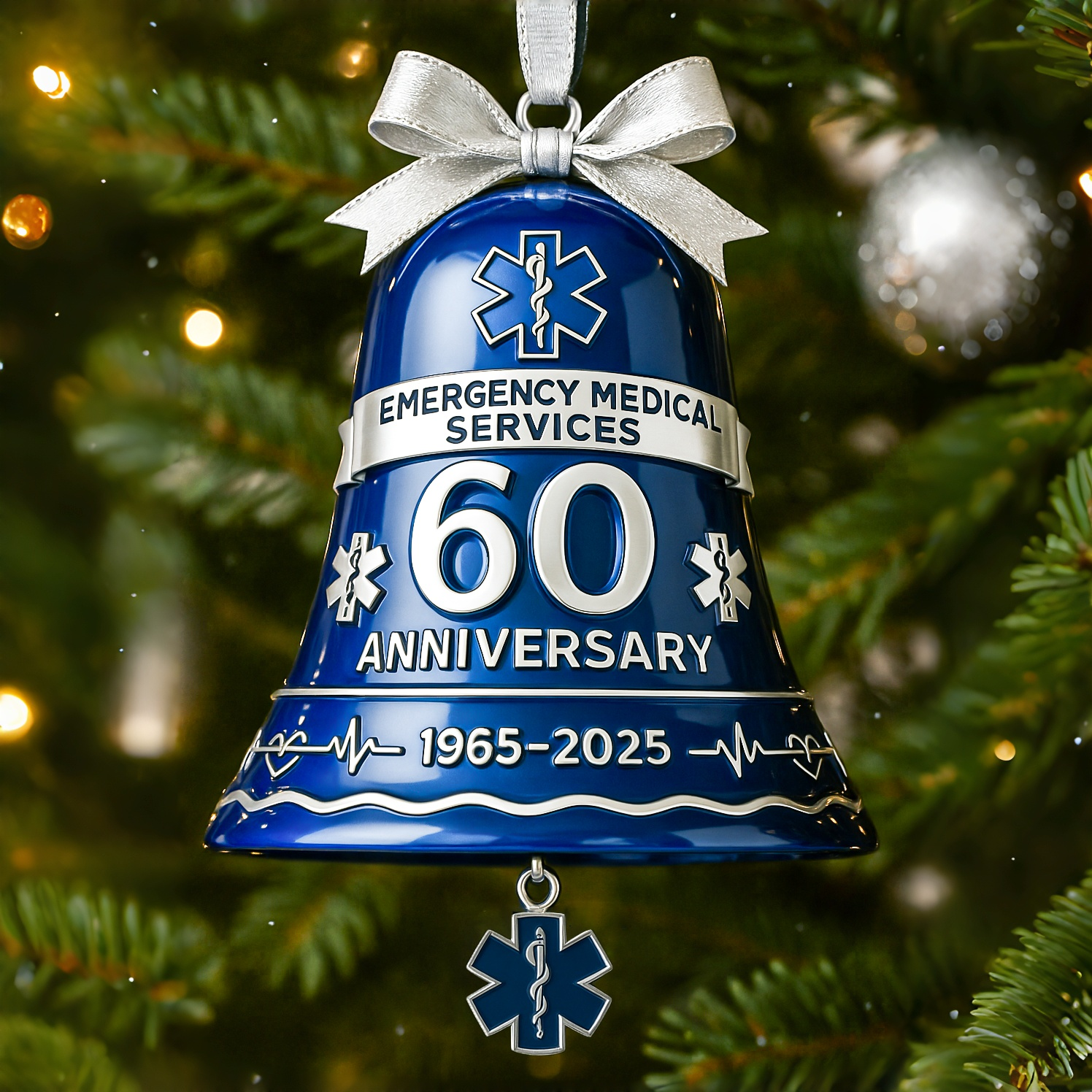 🔔 Emergency Medical Services 60th Anniversary Commemorative Bell Ornament