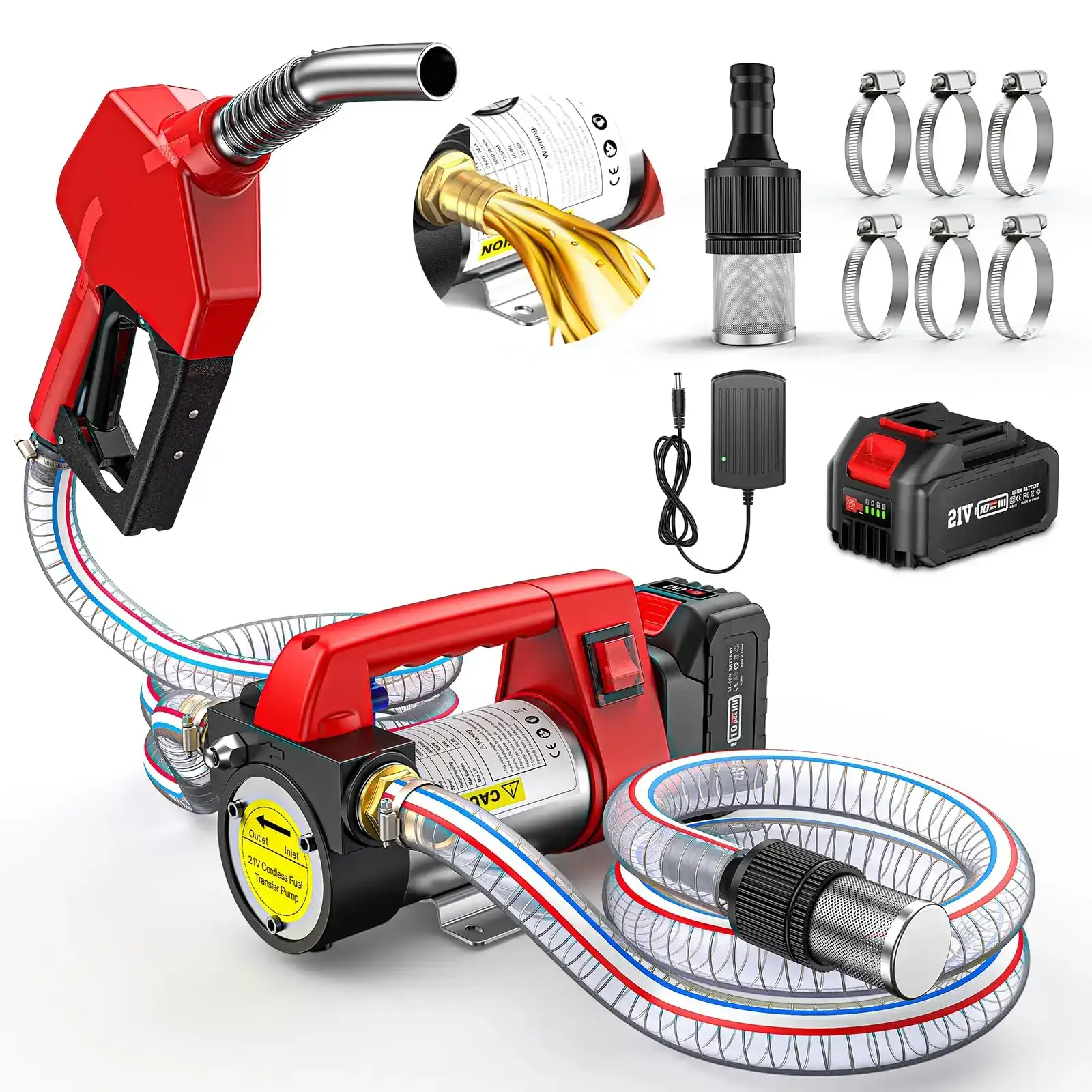 Portable Cordless Diesel Transfer Pump Kit