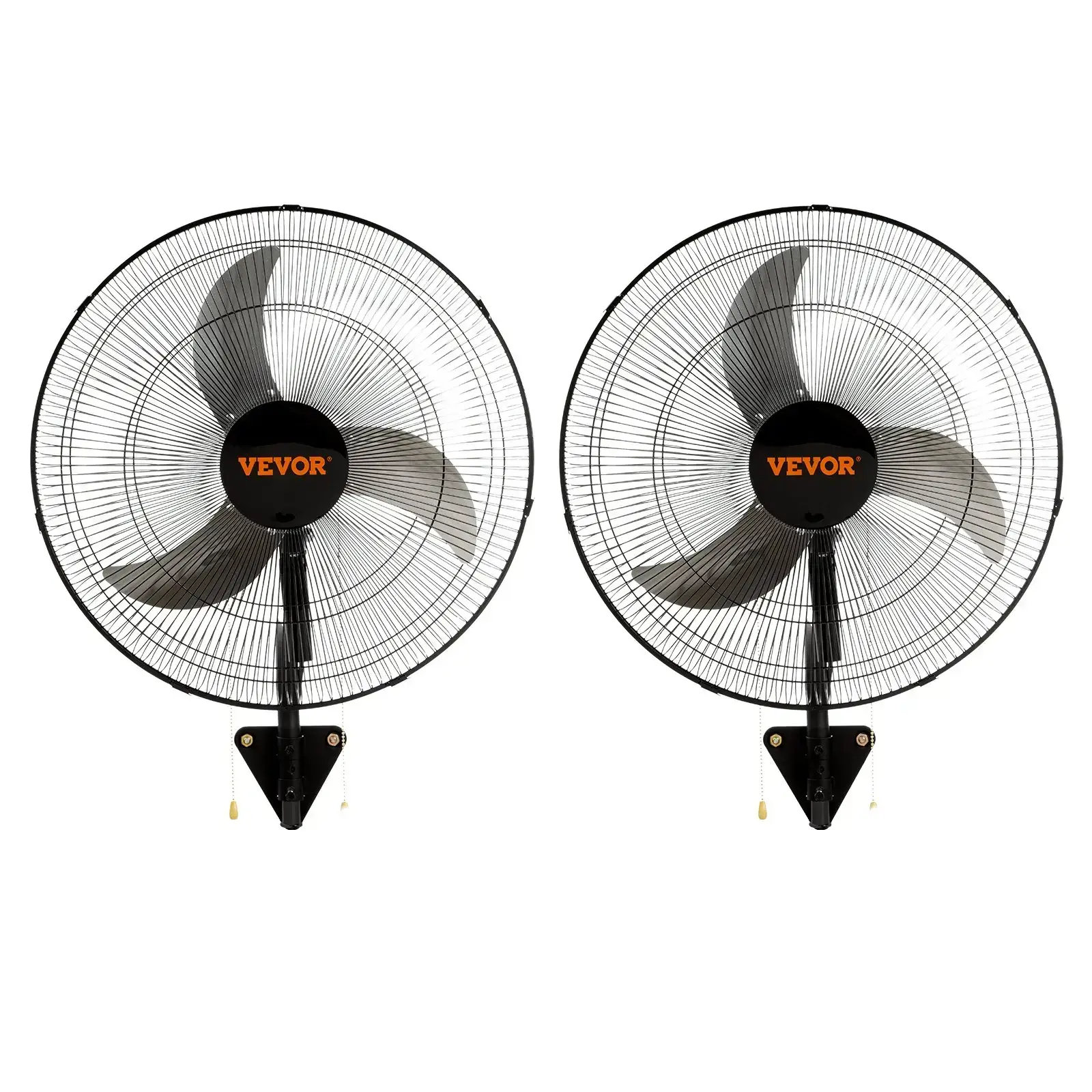 Oscillating Wall Mount Fan,  20 Inch, 3-speed High Velocity Max. 4650 CFM Industrial Wall Fan, Commercial or Residential for Warehouse, Greenhouse, Workshop, Patio, Basement, Black