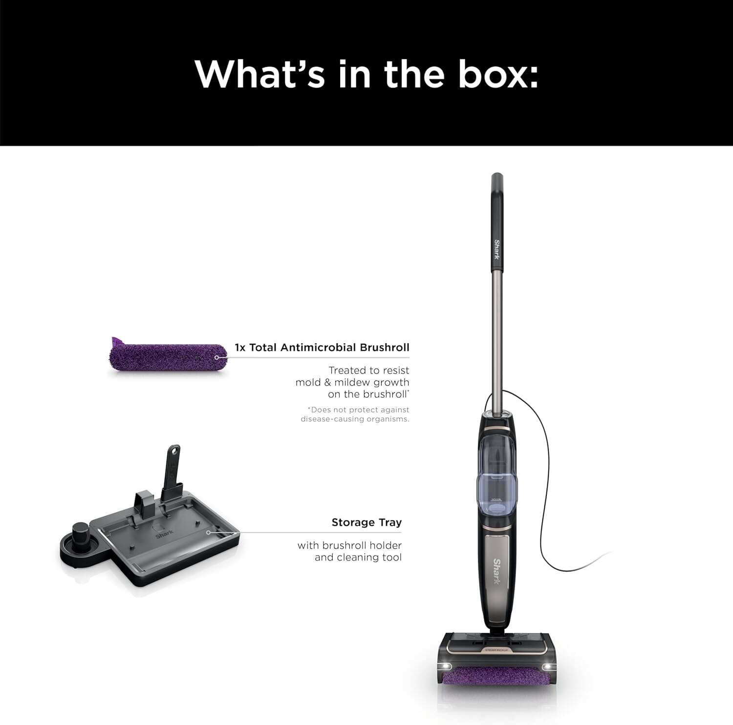 SD201 Steam Pickup 3-in-1 Steam Mop Picks Up Debris, Deep Scrubs, & Steam Sanitizes All At Once, Lightweight Steam Cleaner for Home w/Sealed Hard Floors like Hardwood, Tile & Laminate (Renewed)
