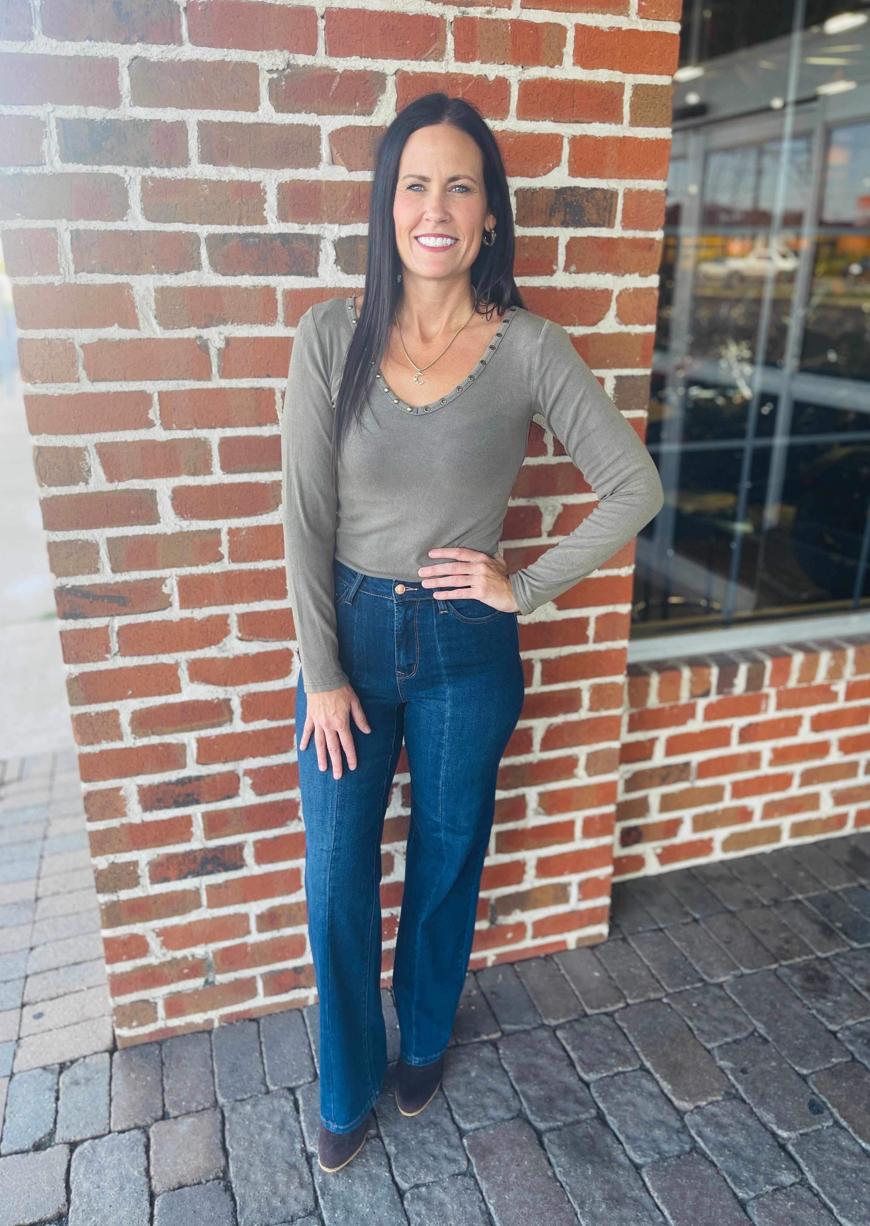 Plus/Reg Take Care Of Business Wide Leg Trouser
