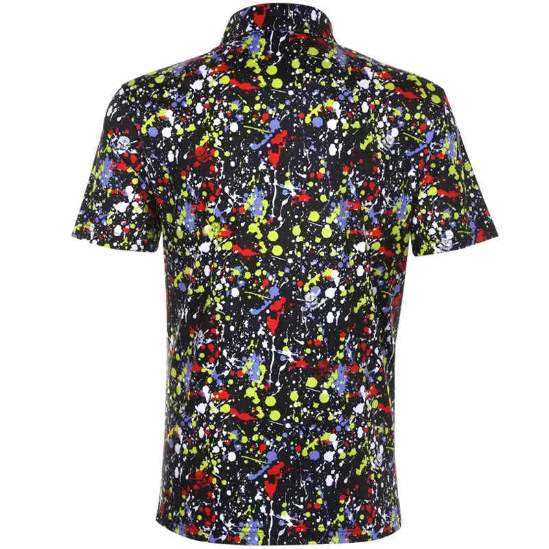 A-Game Cool-Stretch Men's Performance Golf Shirt (Black)