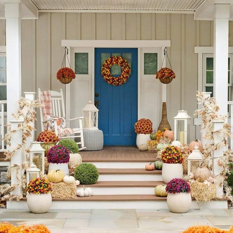 🏆Flash Sale⚡Artificial Faux Mum Wreath - UV Protected