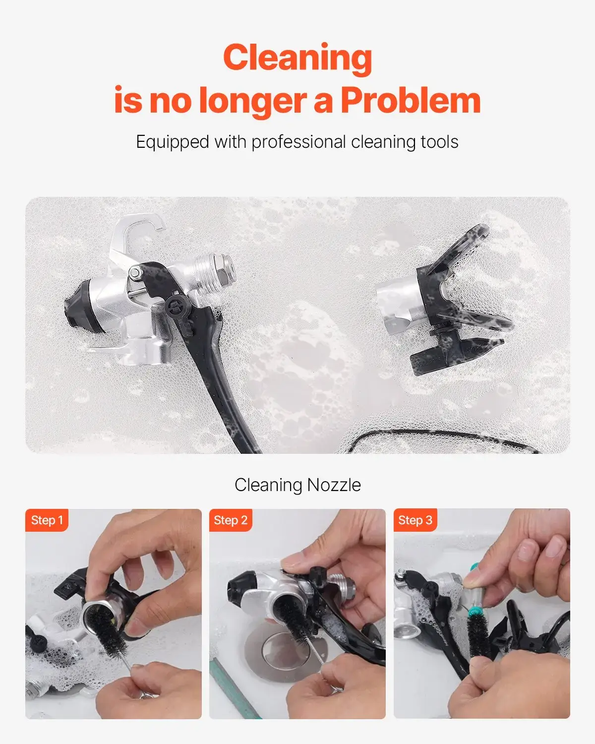 Stand Airless Paint Sprayer,  3000PSI 650W Efficient Electric Airless Sprayer,for Home Interior and Exterior Furniture and Fences, Handheld Paint Sprayers, Fine and Even Painting Effect