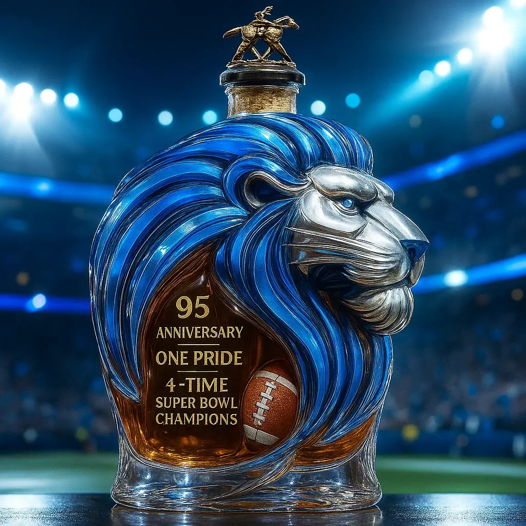Detroit Lions Honorary Commemorative Whisky Bottle