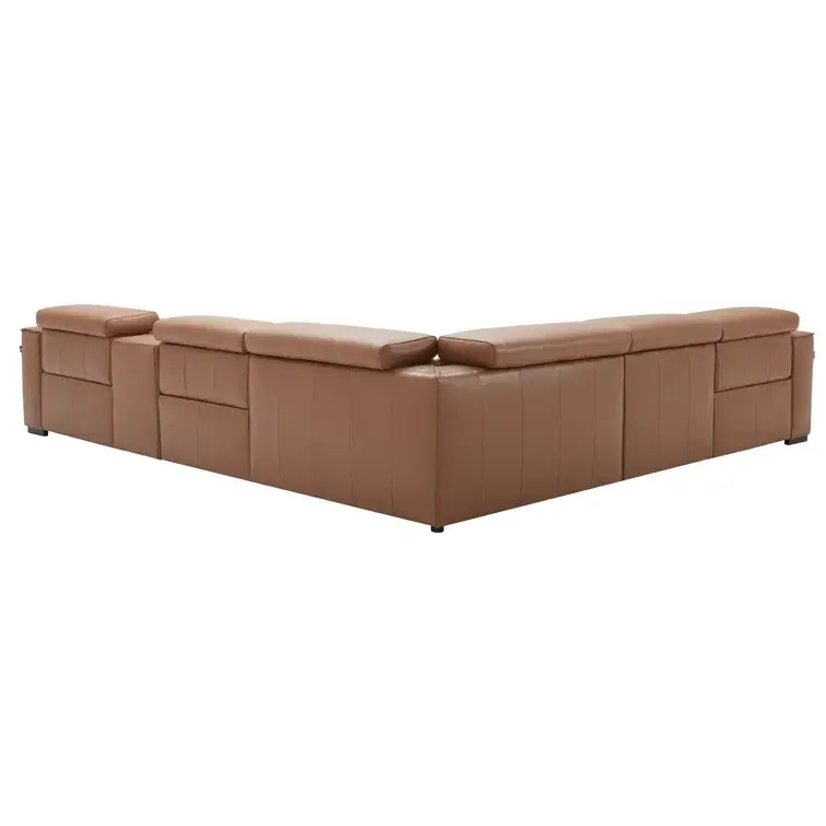 Graddy 6 - Piece Leather Power Reclining Sectional