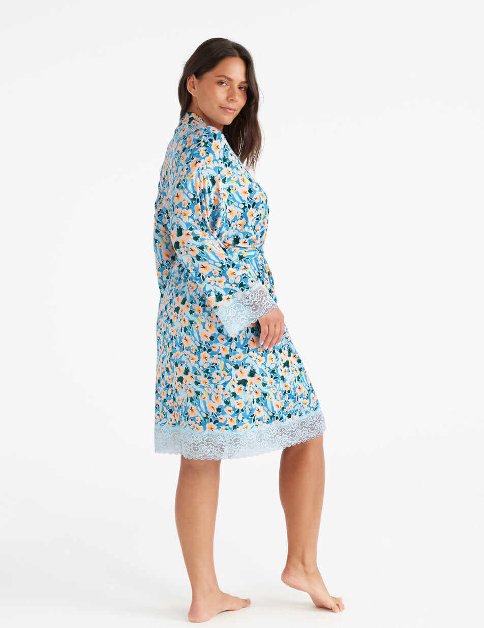 Lace Trim Robe