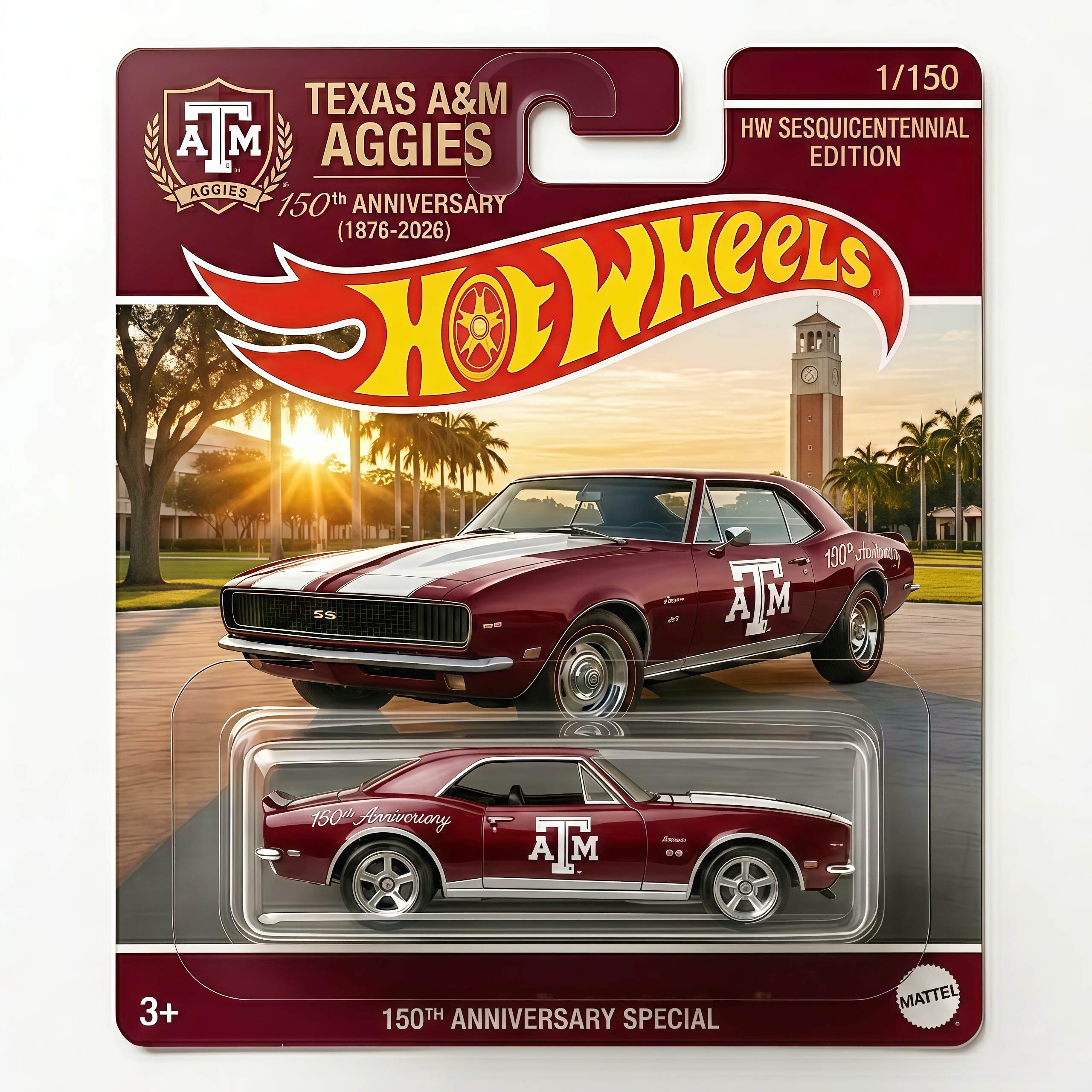 Hot Wheels Texas A&M Aggies 150th Anniversary  Chevrolet Camaro