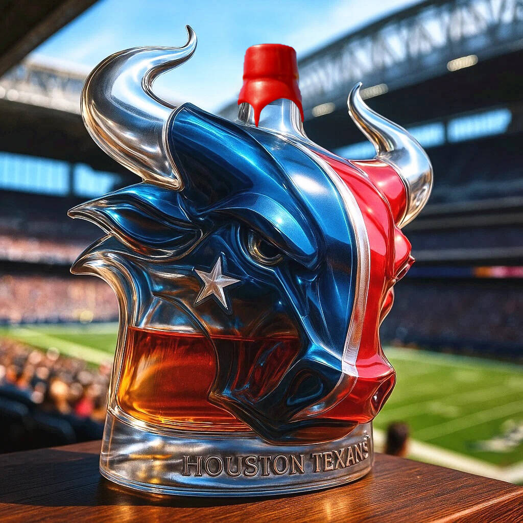 Houston Texans Whiskey Bottle