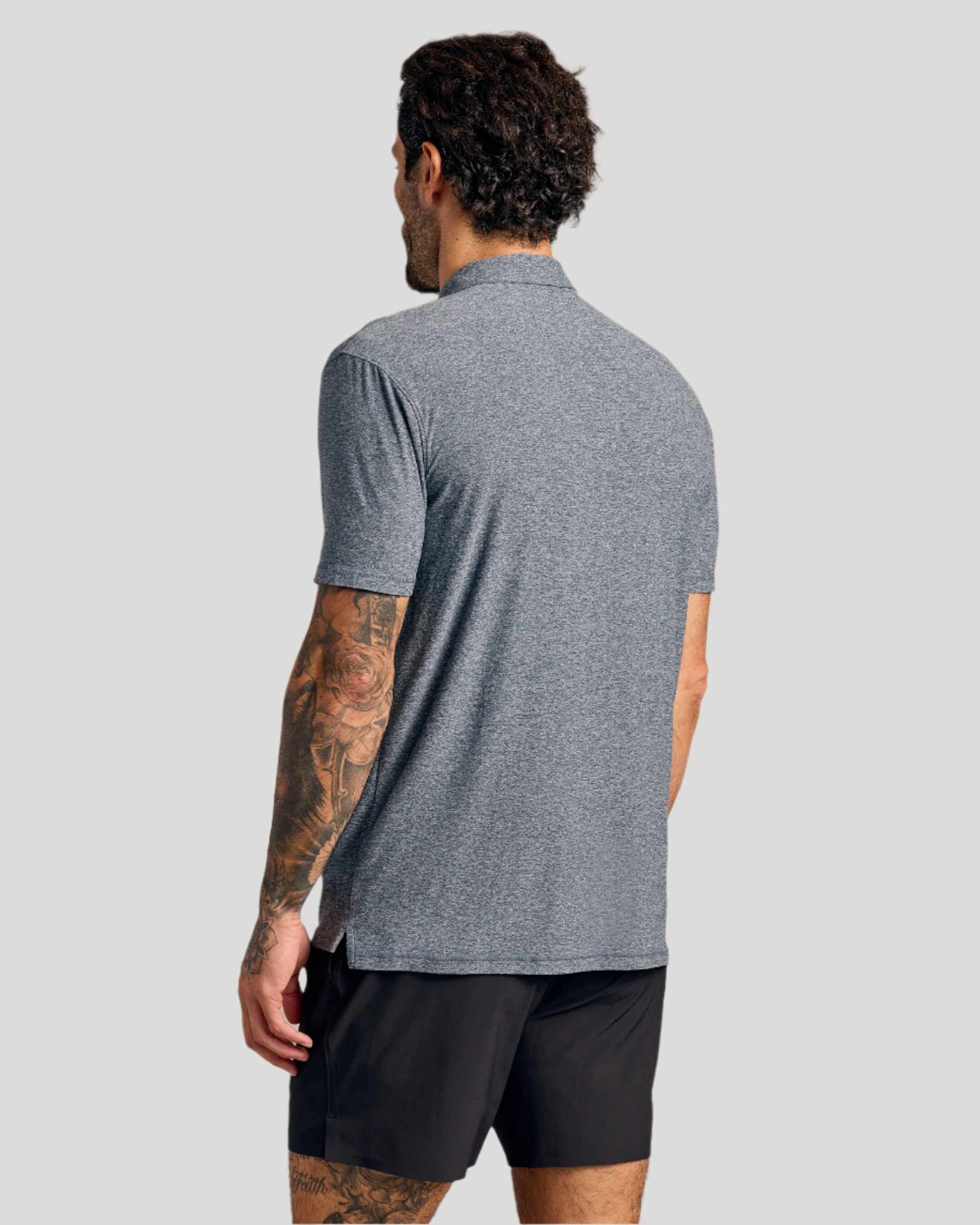 Heather Navy Active Polo 2.0