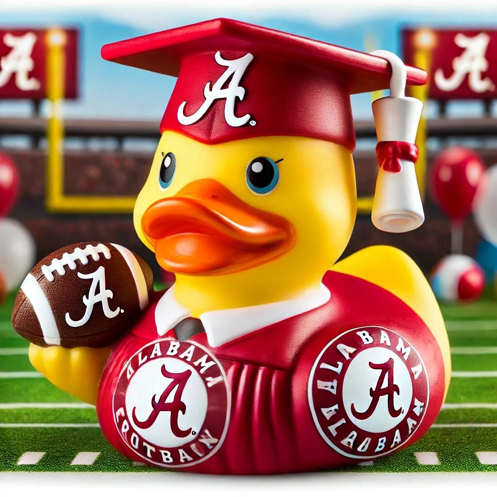 2025 College Football Graduation Duck