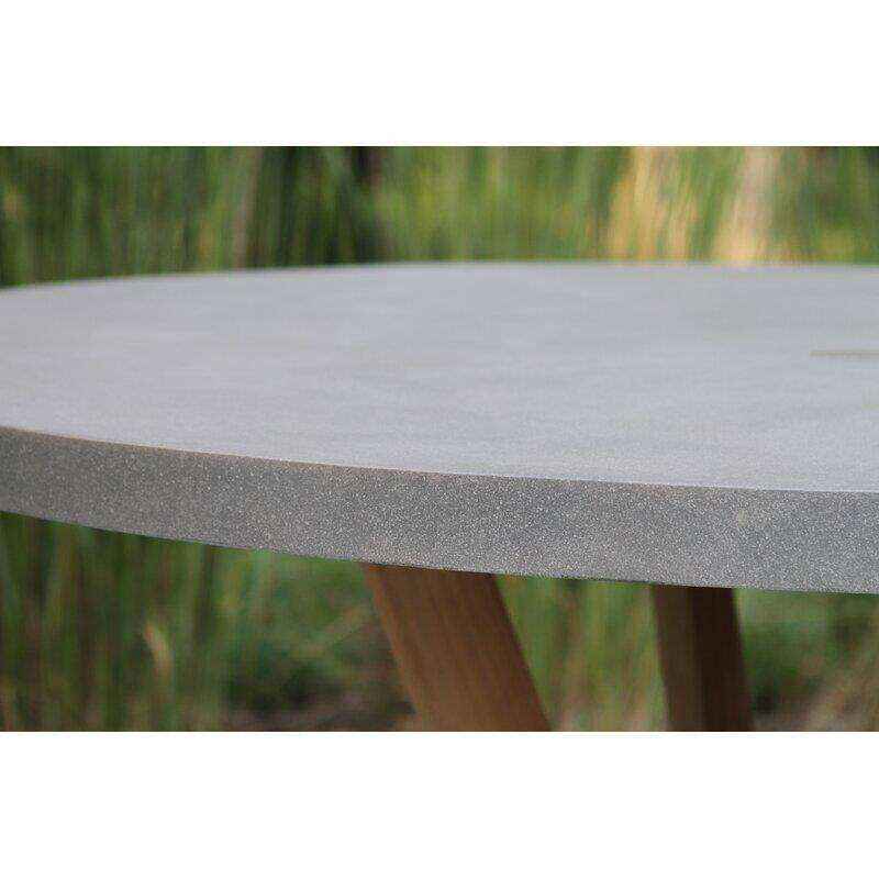 Carter Round 6 - Person 52'' Long Teak Dining Set with Cushions