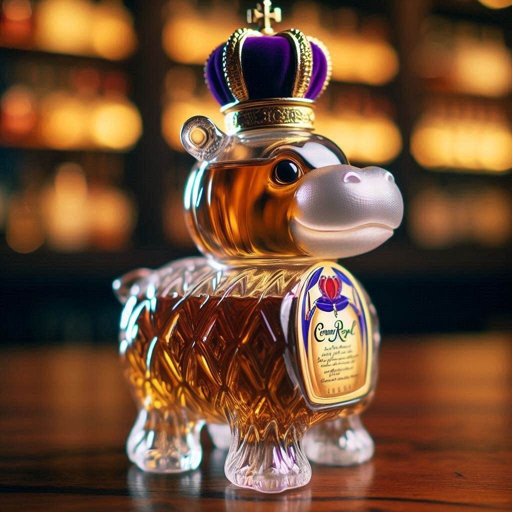 Hippo Whiskey Bottle