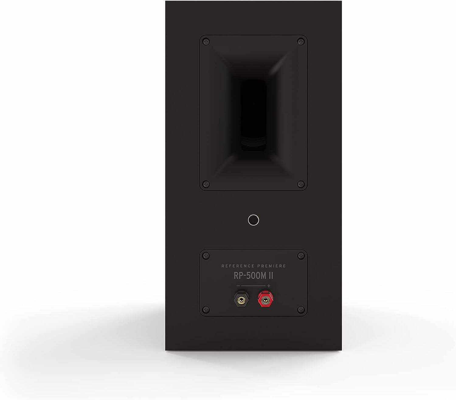 Klipsch Reference Premiere RP-500M II Bookshelf Speaker Pair with Larger 90° x 90° Hybrid Tractrix® Horn, 1” Tweeter, 5.25” Cerametallic Woofers for Room-Filling Home Theater Sound in Walnut