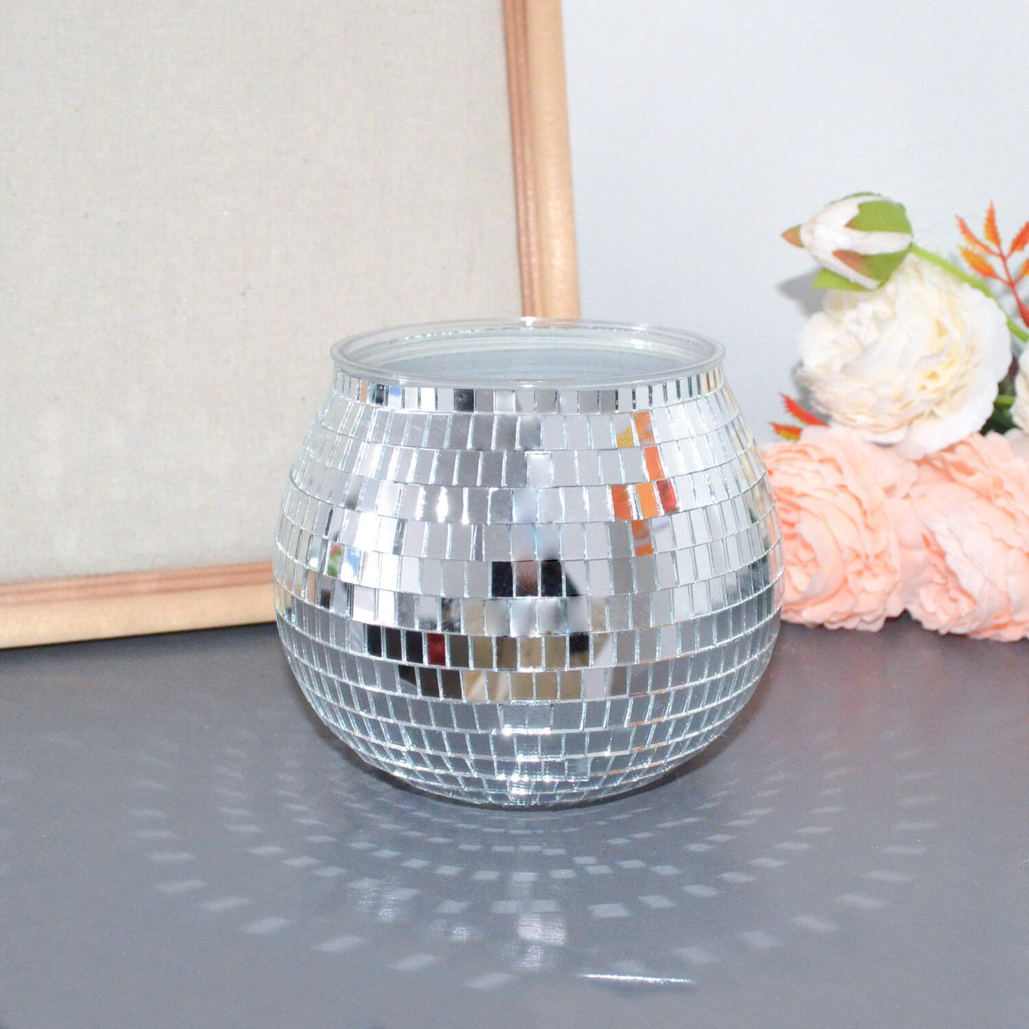 🎄Early Christmas Sale 49% OFF🔥Disco Ball Glass Mirror Flower Vase - 3 x 4 inches