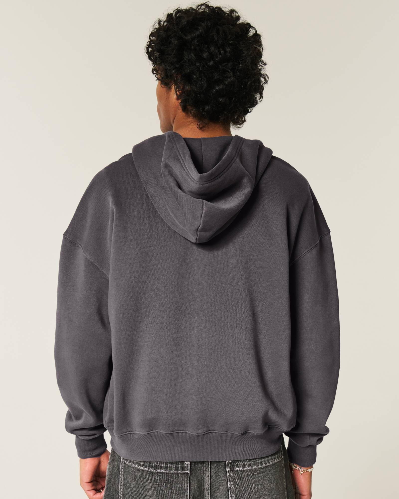 Boxy Camo Zip-Up Hoodie