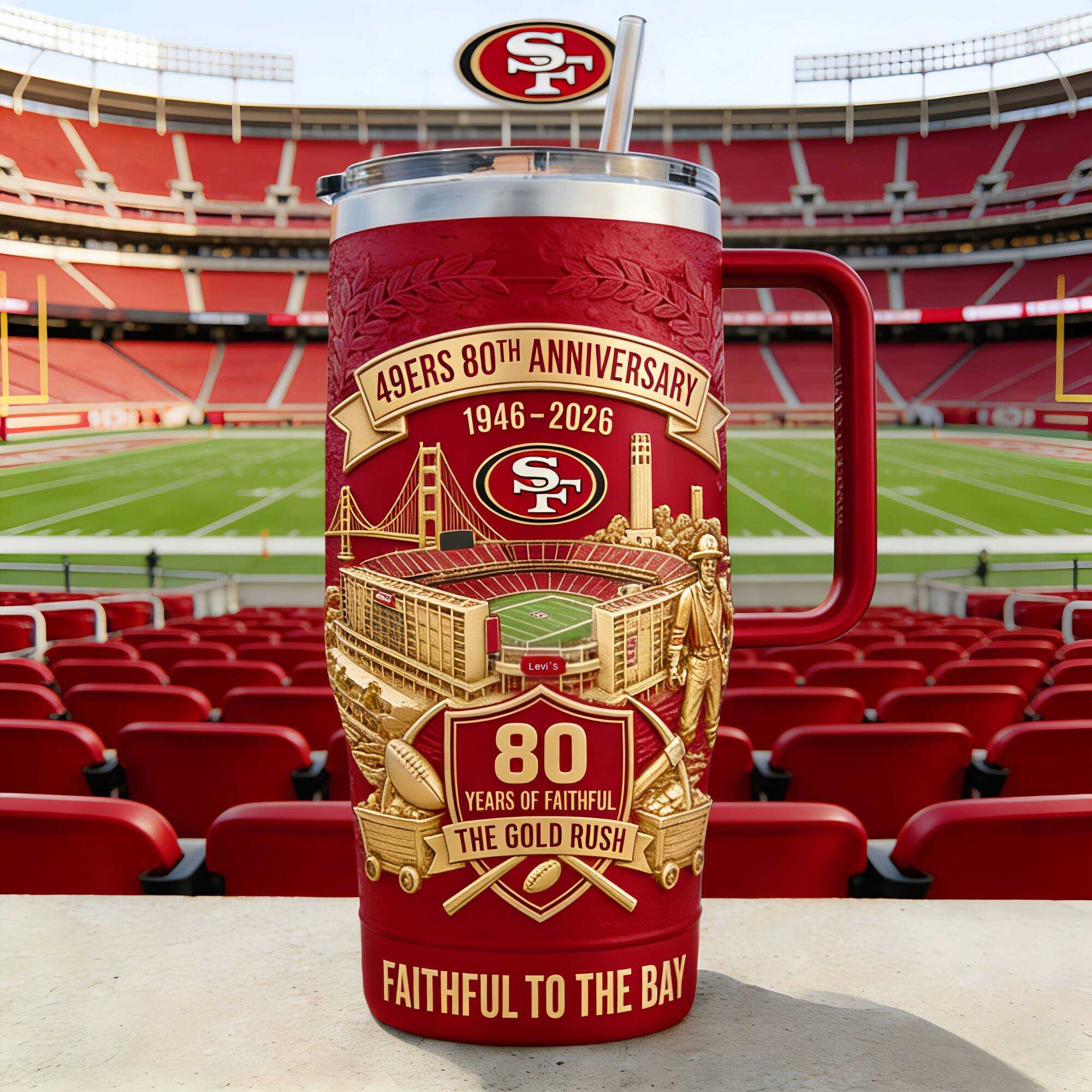 SF 49ers 80th Anniversary Insulated Tumbler