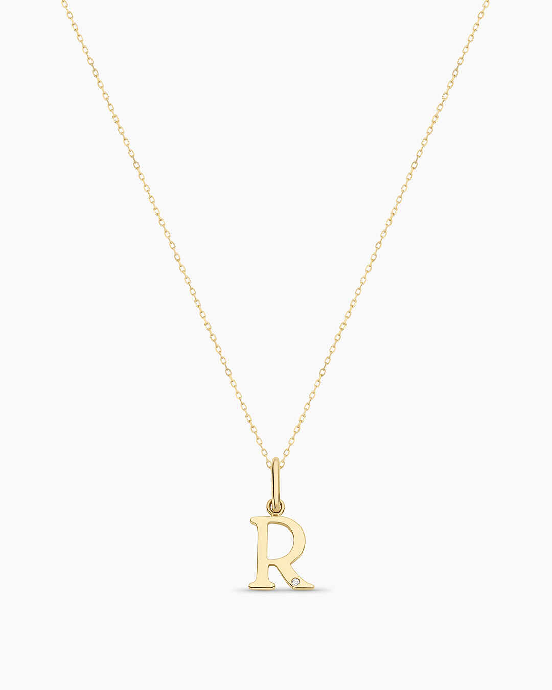 Diamond Vintage Alphabet Charm Necklace