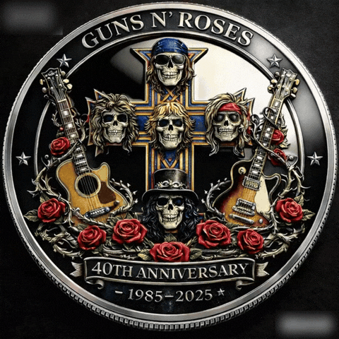 G  N'Roses 40th Anniversary Commemorative Coin