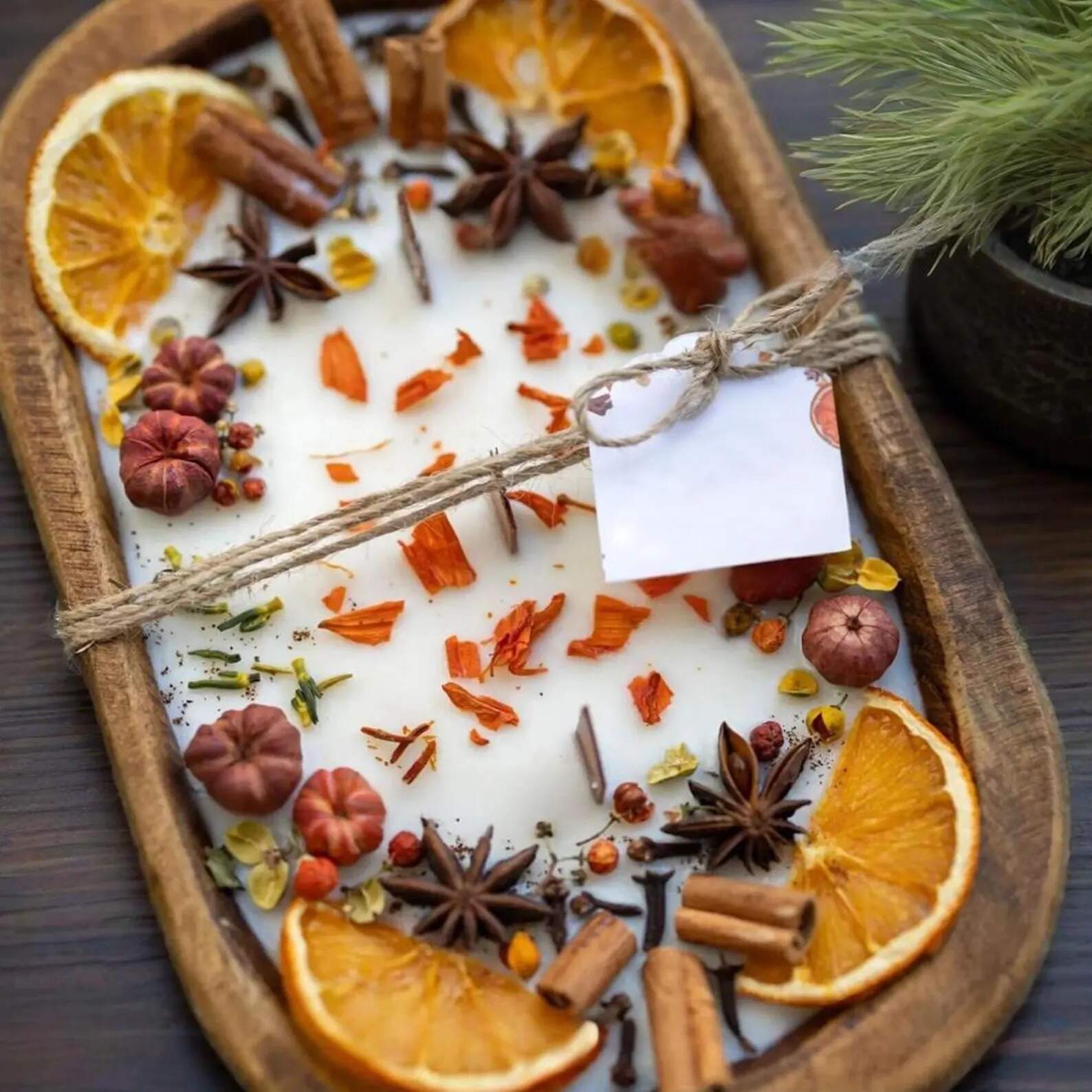 Spiced Orange Cinnamon Chai Dough Bowl Candle