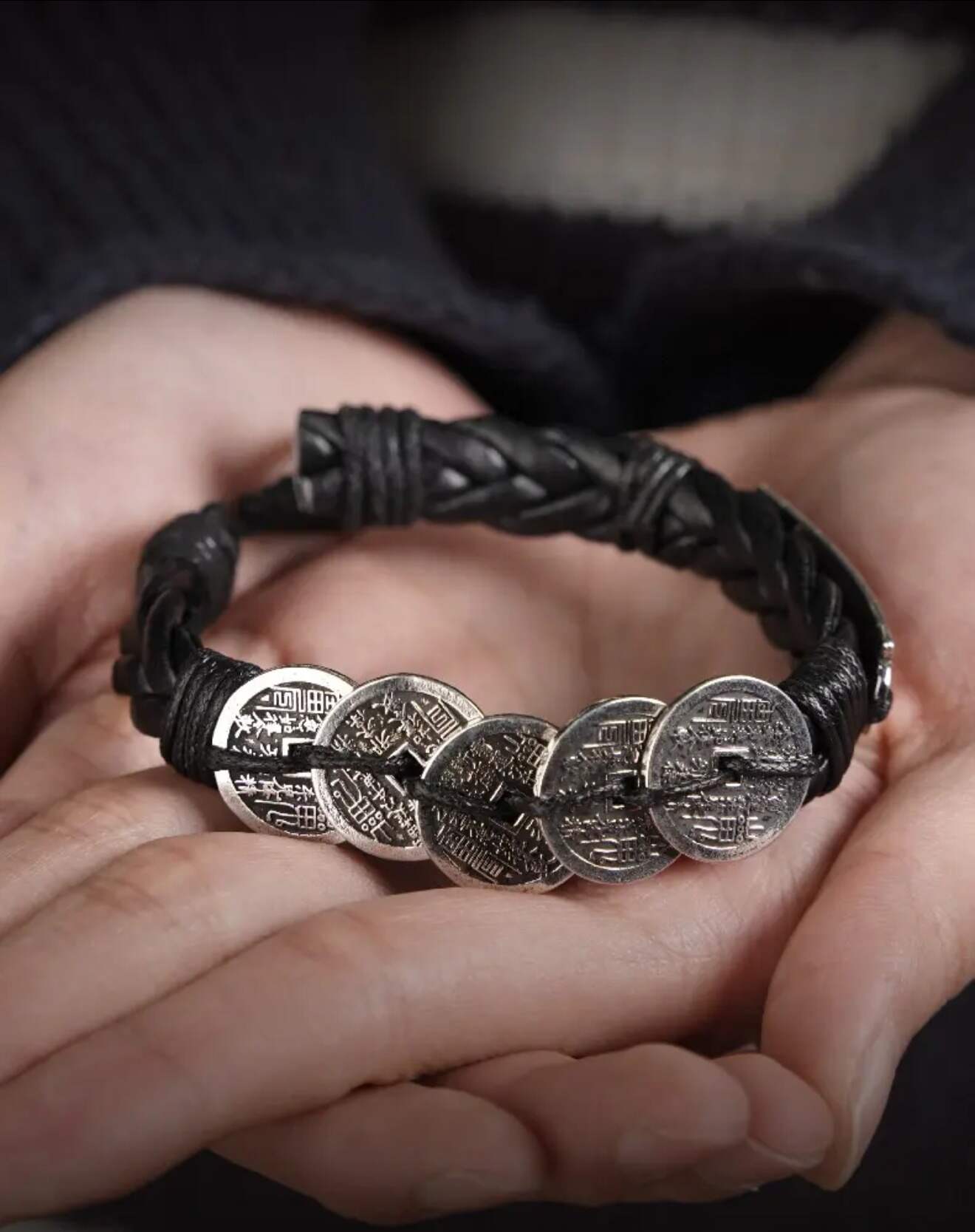 25 Years Old Flower Leather Braided Bracelet