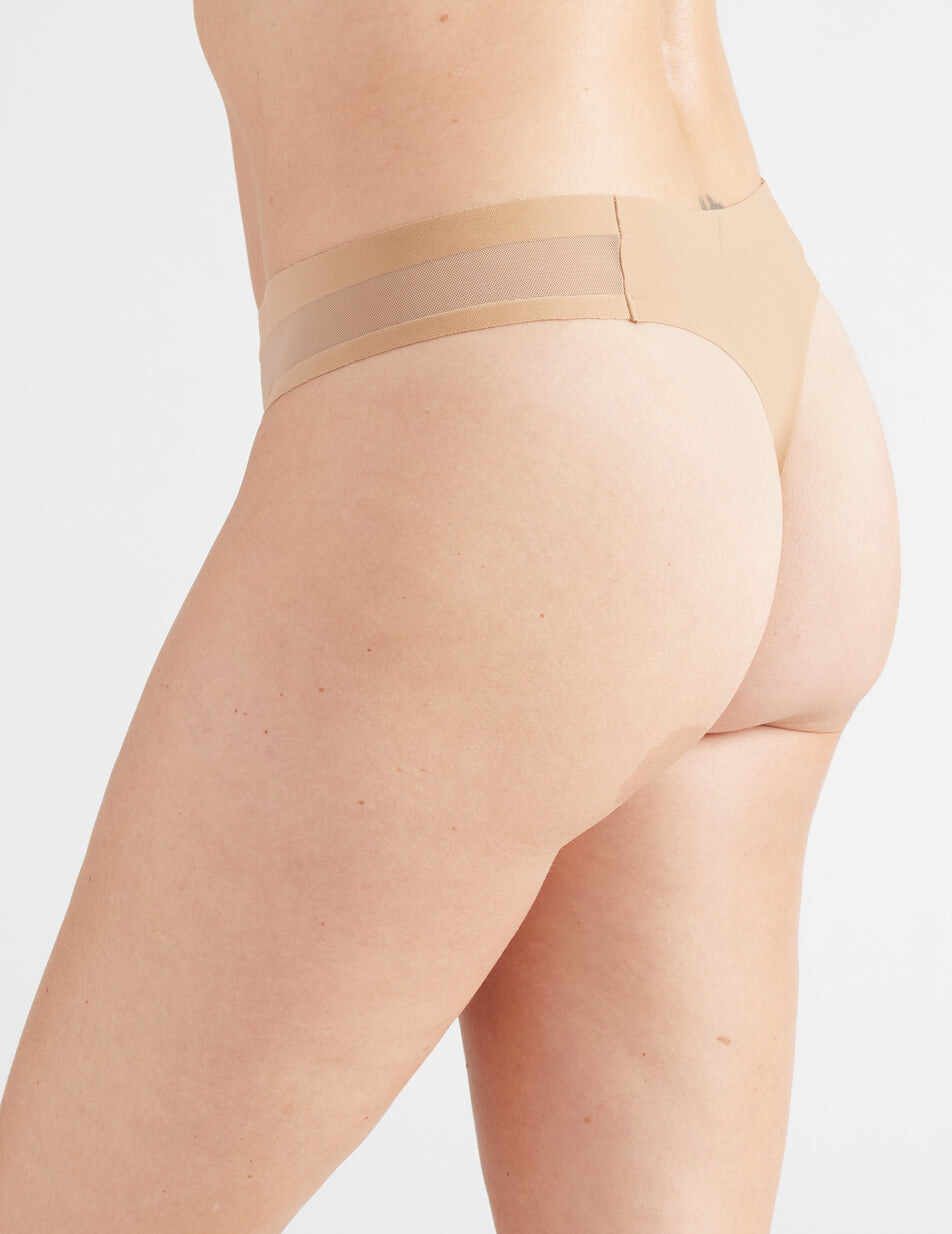Light Leakproof No-Show Mesh Thong