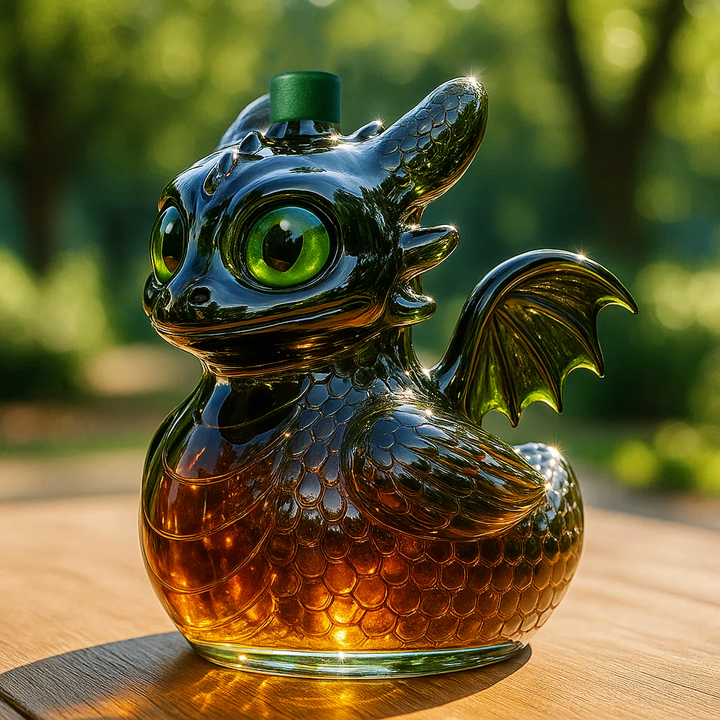 Toothless Duck Whiskey Bottle