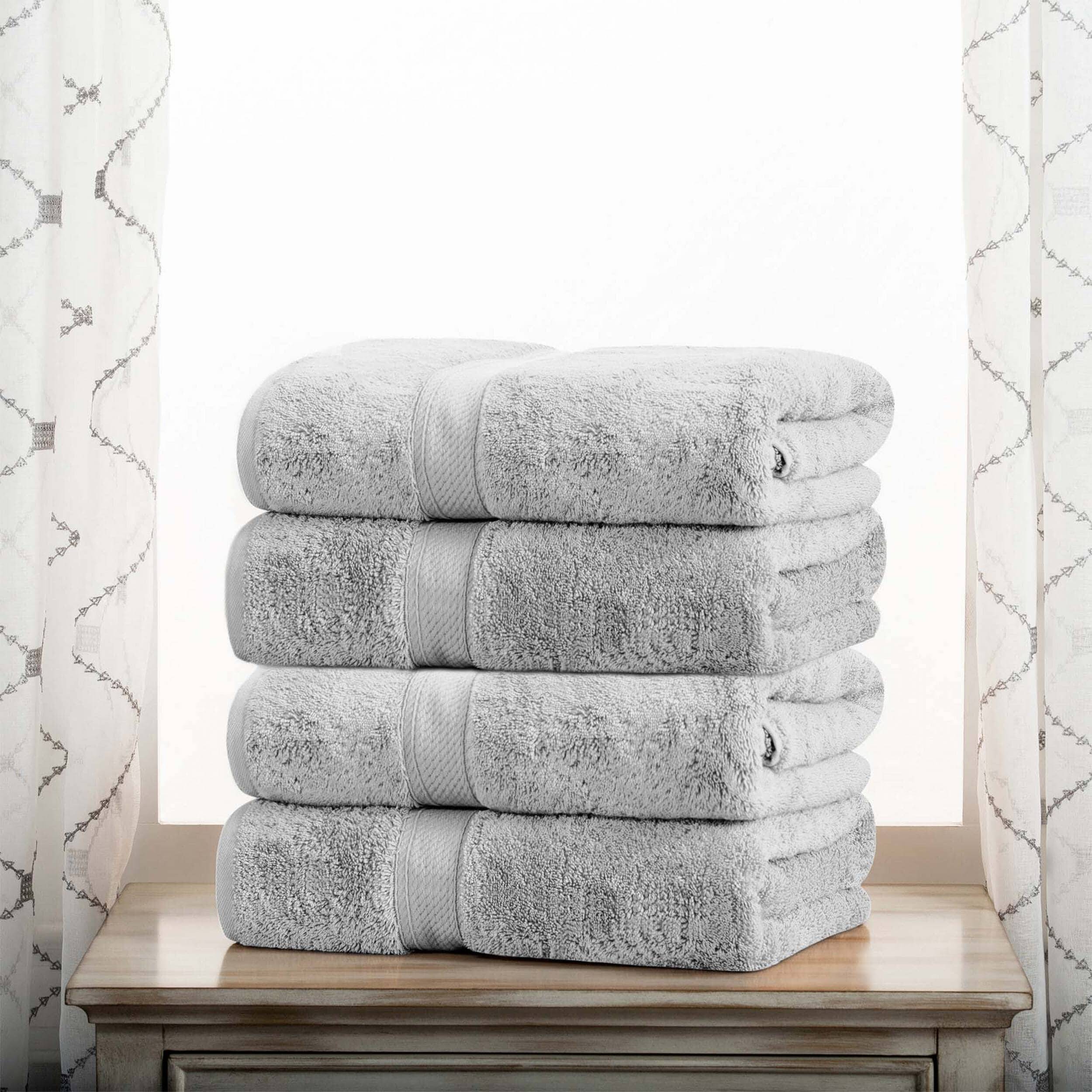 Superior Egyptian Cotton Pile Heavyweight Bath Towel Set of 4