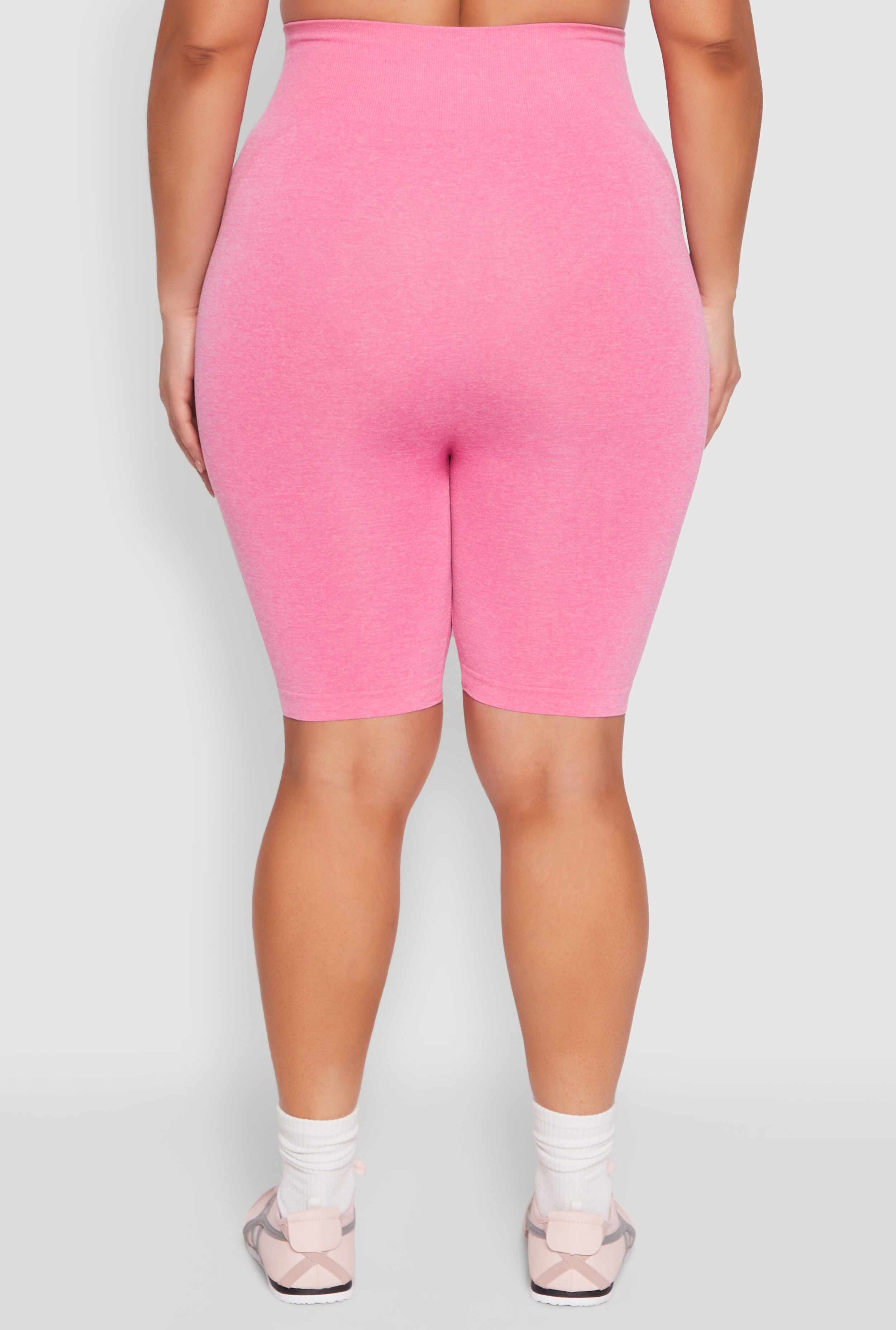 Plus Size Seamless High Waist Bike Shorts
