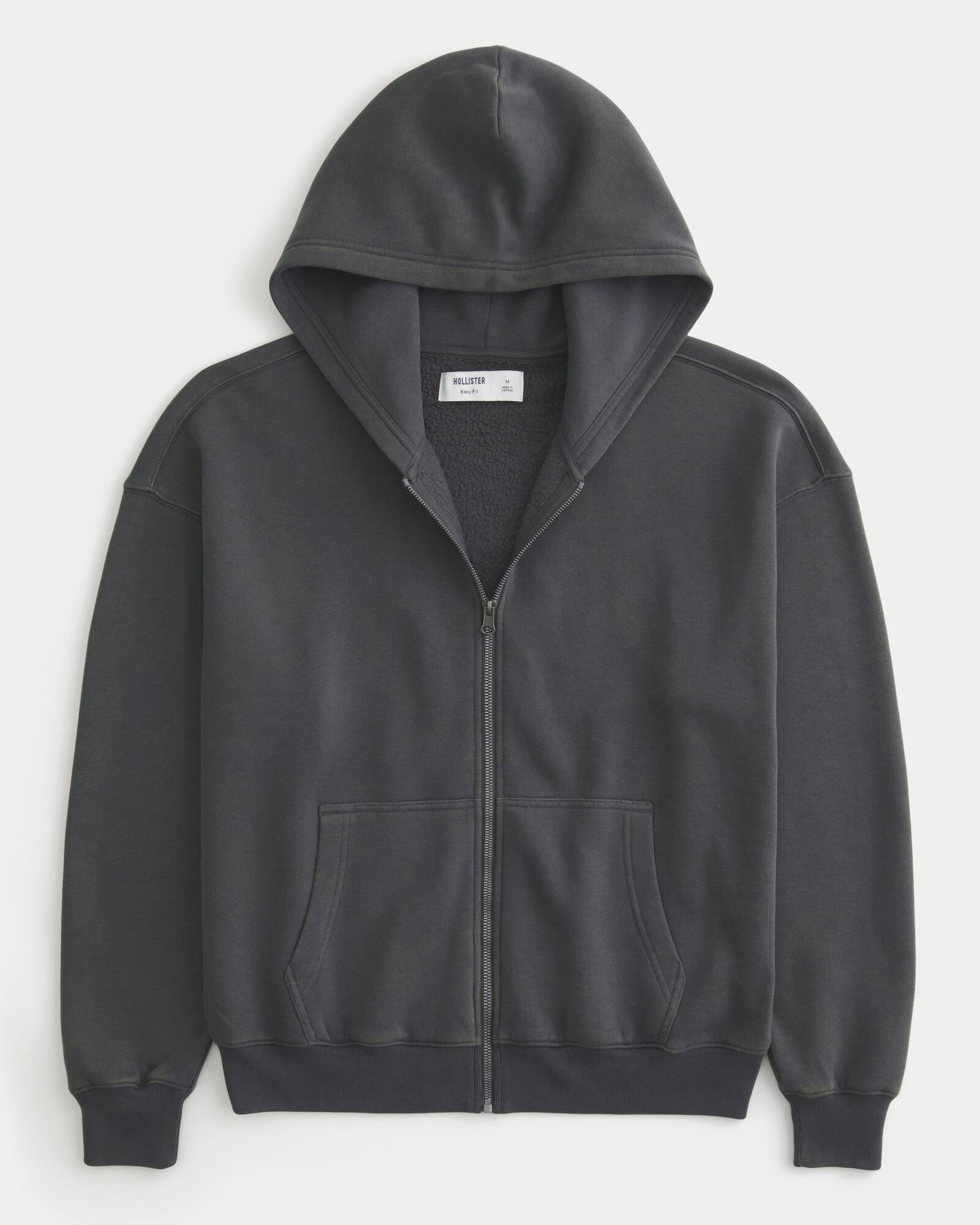 Boxy Camo Zip-Up Hoodie