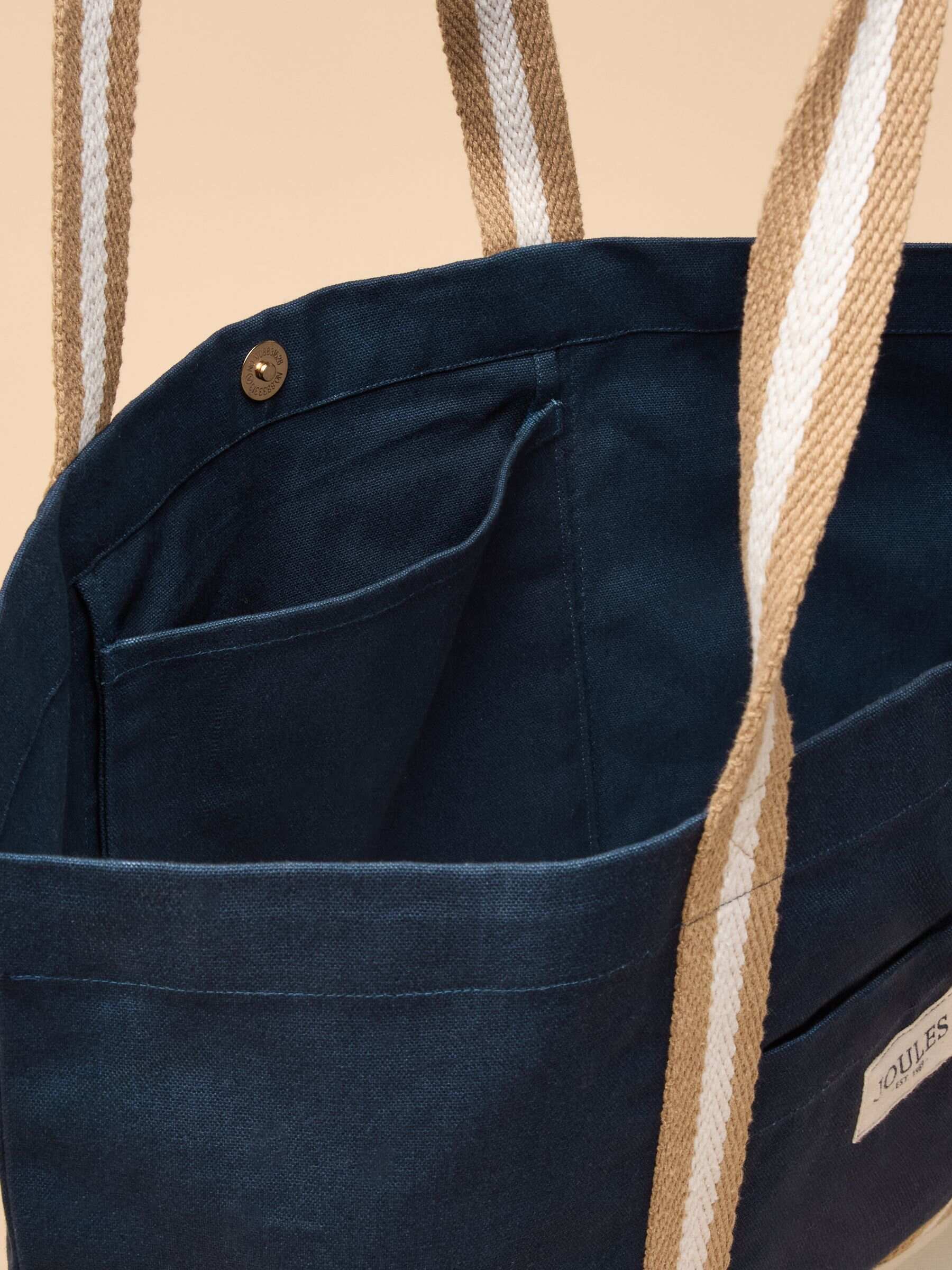 Promenade Neutral Canvas Beach Bag